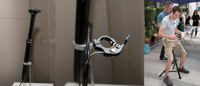 역시 안티쇼크 시스템이 사용된 가변식 시트포스트. 스템과 마찬가지로 내부에 고무 소재를 활용했다. 두께 27.2㎜, 무게는 320g