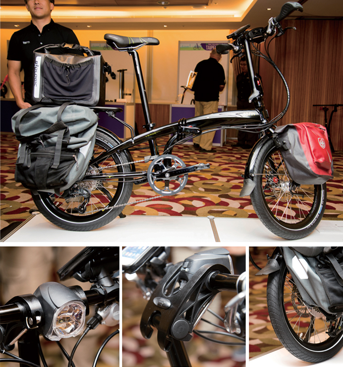 턴의 투어링 바이크 버지 S27h. 폴딩형 미니벨로지만 장거리 라이딩을 위해 태어난 버지 S27h는 다양한 환경을 달릴 수 있도록 두께 55㎜ 슈발베 애플 타이어를 달았고, 27단 기어와 디스크브레이크가 주행성능을 더 높여준다. 스템은 다양한 포지셔닝을 위해 손쉽게 높낮이를 조절할 수 있다.  허브 다이나모를 이용해 전조등과 후미등이 작동된다.