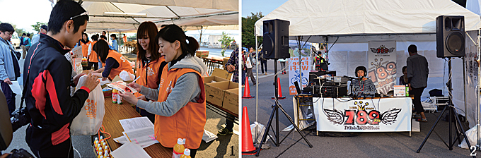 1 참가자들에게 주어진 것은 배번표, 안내지, 음료수, 팔찌가 전부였다.  2 시마나미 이동 라디오를 개국해 실시간으로 대회 정보를 제공했다.