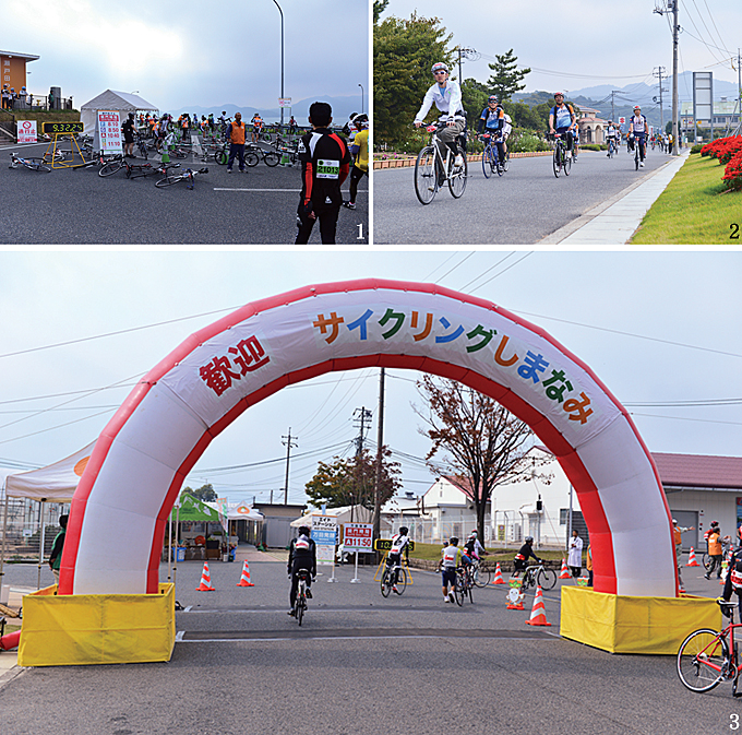 1 각 보급소에는 보급을 마친 사람들이 한번에 몰려 발생할 수 있는 사고에 대비해 시간을 두고 출발시켰다.  2 고속도로가 끝나고 일반 도로를 달리는 참가자들  3 두 번째 보급소인 만다회사에 들어가는 참가자들