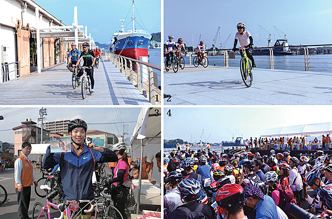 1,2 마지막 결승지점이 있는 U2 호텔 근처를 지나고 있는 참가자들  3 완주하자마자 결승지점에서 바로 자신의 이름이 적힌 완주증을 받을 수 있었다.  4 참가자들은 점식을 먹기 위해 자연스럽게 줄을 서며 대기했다.