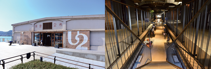 U2 호텔의 내부는 마치 작은 거리를 연상시킨다.