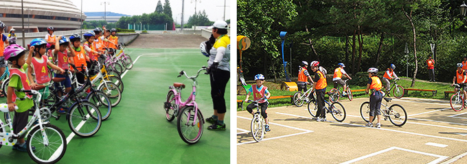 
	한국어린이안전재단에서는 어린이부터 어른까지 가족이 함께 참여할 수 있는 ‘주말 자전거 학교’를 운영하고 있다.
