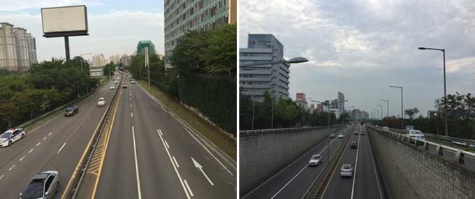 (왼쪽부터) 잠실방향 전경·김포방향 전경 / 서울시 제공