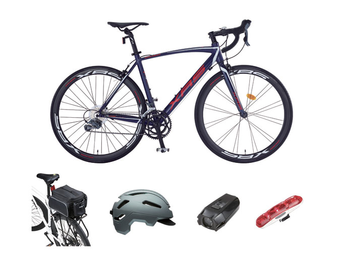 
	삼천리자전거는 장거리 자전거 여행 시 편의와 안전을 위해 다양한 물품이 필요하다고 조언한다. 사진은 삼천리자전거 아팔란치아 ‘XRS 16’자전거와 자전거 가방, 헬멧, 전조등, 후미등.
