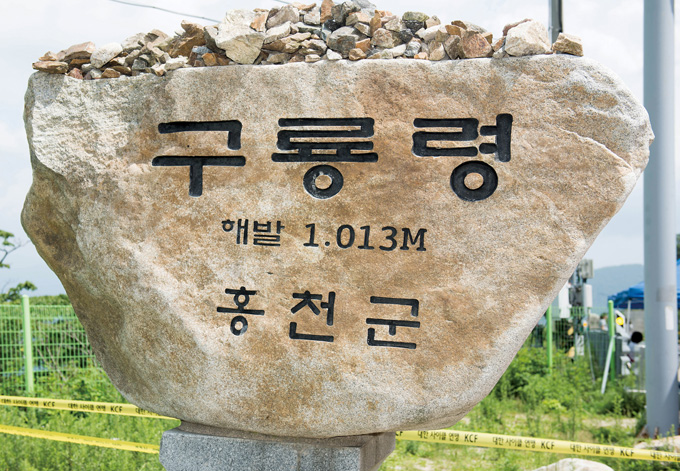 
	구룡령(1013m) 정상 표지석
