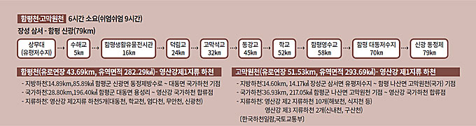 나비의 날개 사이로 흐르다, 함평의 두 강